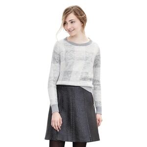 Banana‎ Republic Neutral Buffalo Check Mohair Sweater M